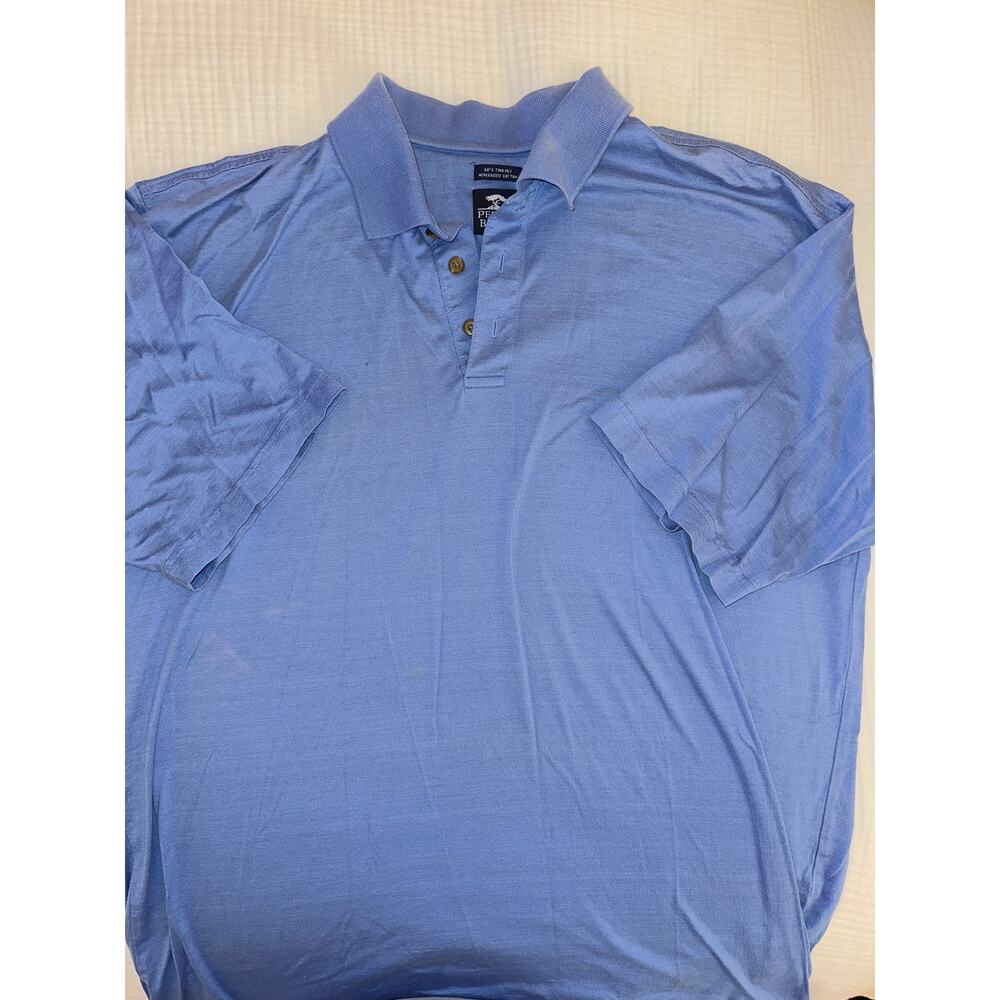 Pebble Beach Size Large Medium Blue Golf Shirt EUC